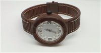 Watch Hip Hop Man Leather in Steel HWU0208 - HWU0208